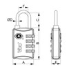 Viro | Lucchetto TSA a Combinazione Variabile, 4 Combinatori, Corpo