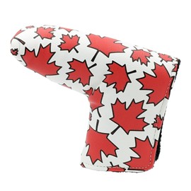 Foretra Canada Maple Leaves Pattern Golf headcovers Novelty Funny Golf Club Covers for Men and Women for Golf Clubs Driver Wood Hybrid Putter Blade Mallet (Putter Blade)