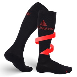NEUMANN® Premium Jacquard Compression Socks - For Compression and Stability When Running, Sports, Work & More - More Performance and Faster Recovery (Size 39-42, 15-20mmHg)