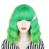 Short Wavy Shoulder Length Women Full Bang Heat Resistant Bud