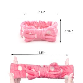 ZOCONE Haarband für Damen, Make-up, 3 Stück, Haarbänder, Make-up, Schleife, Duschband für Damen, Mädchen, geeignet für Gesichtswäsche, Make-up, Dusche, Thermen, Massagen etc. (B)