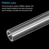 sourcing map Acrylic Pipe Clear Rigid Round Plastic Tube 6mm(1/4