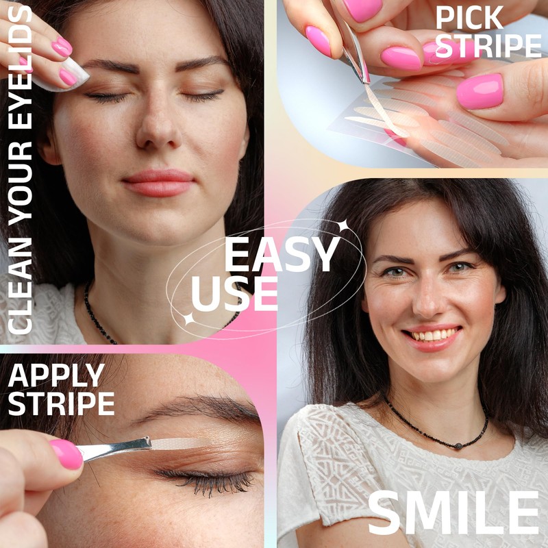 VENICCE LOVE Slip-on Eyelid Stripes Invisible Eyelid Tapes, Eyelid Stripes,