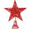 Blulu 6 Inches Star Tree Topper Exquisite Shimmery Christmas Tree