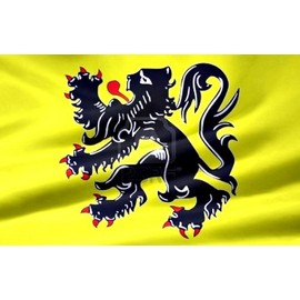 3'x5' FLEMISH FLAG of FLANDERS, french belgium banner belgian