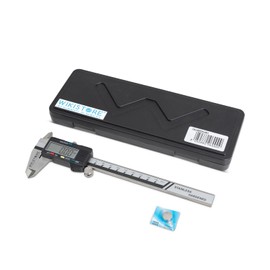 WIKISTORE Digital Pocket Caliper 150 mm with 4 Functions, Analogue Brake Caliper with 40 mm Jaws, Steel Saddle with Large Display of 0.01 mm, Precise and Accurate Work Tool
