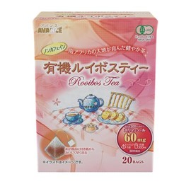 Kokutaro SIP Organic Rooibos Tea Triangular Tea Bags, 1.4 oz (40 g) (20 Bags) x 4 Packs