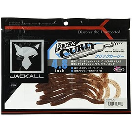 JACKALL(ジャッカル) ワーム フリックカーリー 4.8インチ エビミソレッドフレーク