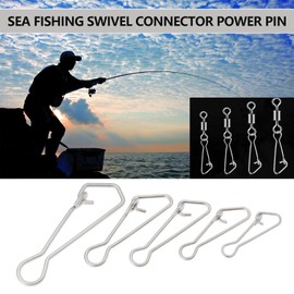 Create idea 100Pcs Fishing Swivels Snap Links Sea Fishing Swivel Connection Buckle Fishing Swivels for Freshwater Sea Fishing(16mm 20mm 24mm 28mm 36mm)