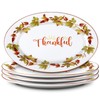 Rtteri 4 Pcs Thanksgiving Autumn Berry Dinnerware Plates, Fall Maple