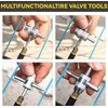 MIVES 4-in-1 Multifunctional Valve Stem Removal Tool, 4Pcs 4.8x3.3cm/1.88x1.29in Silver