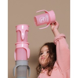 Twistshake 360 Cup Children's Learning Cup with Handles 230 ml, Sippy Cup Baby, Leak-Proof 360° Drinking Rim, BPA-Free, 6+ Months, Pastel Pink, 78928