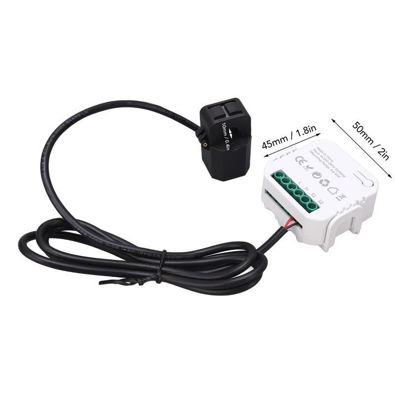 Fafeicy Smart Electricity Meter with Clamp Power Consumption Monitor (Black)