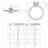 Radianta 1Ct Moissanite Engagement Rings, Moissanite Ring in Platinum Plated