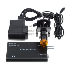 Aries Outlets Plastic Clip Headlamp for Binocular Loupe with Bag (Black）