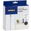 Superio Mop and Broom Holder, Set of 4 Single Piece