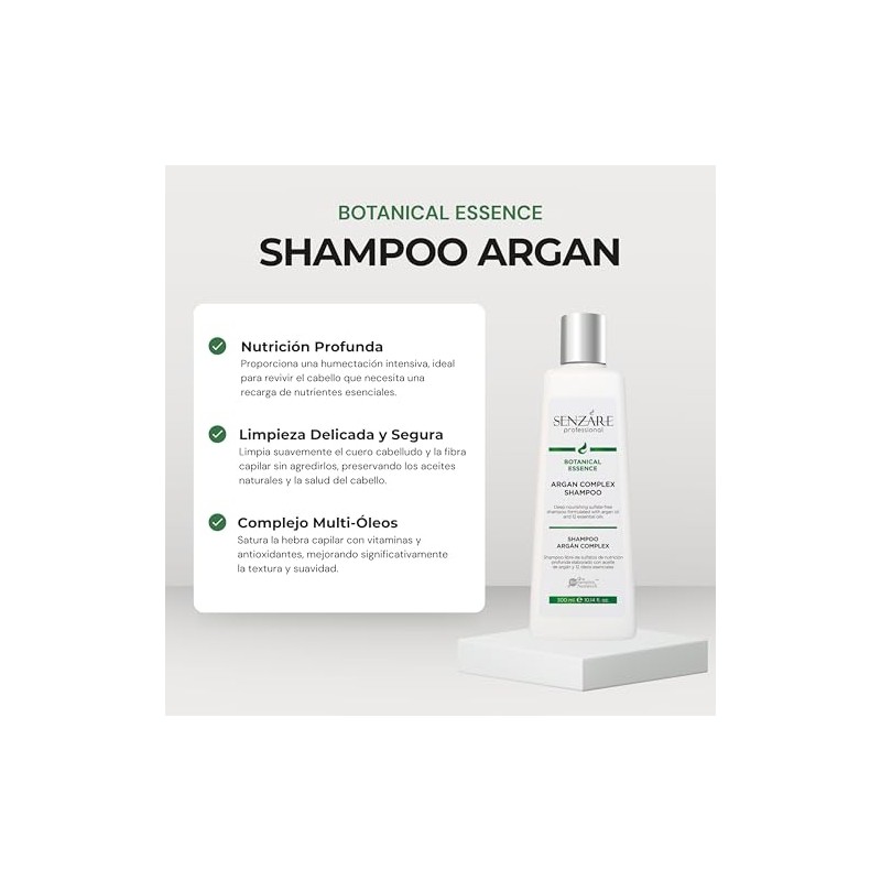 Senzáre Botanical Essence Argán Shampoo Nutritivo 300ml
