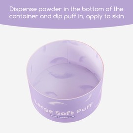 Qopoto Large Body Powder Puff for Dusting Powder, Women Powder Puff with Gorgeous Storage Container for Bath