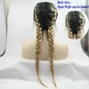 SERENEWIG 24" Brown Blonde Ombre Double Braids Wigs with Baby