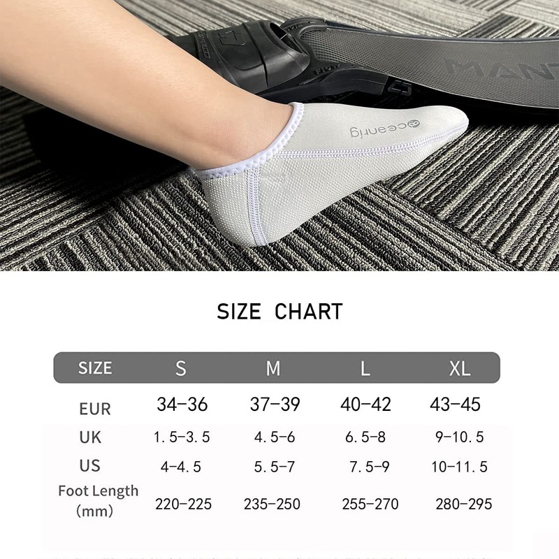 Nitescuba Neoprene Wetsuit Socks - 2.5mm Thermal Water Socks for