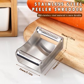 Senbos 2-in-1 Vegetable Peeler & Julienne Slicer – Ultra-Sharp Stainless Steel Peeler for Carrots, Potatoes, Apples, Melons – Rustproof, Dishwasher Safe, Ergonomic Kitchen Peeler