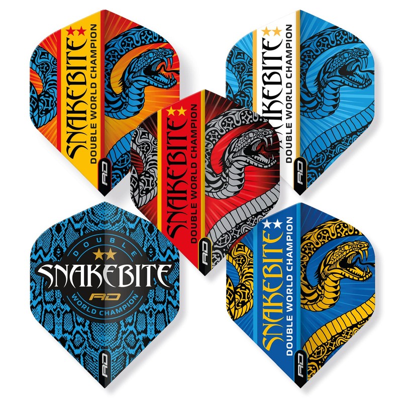 RED DRAGON Peter Wright Snakebite DWC Hardcore Dart Flight Collection