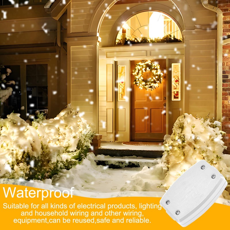 3 Way Terminal Electrical Junction Box – 2 Pack Waterproof