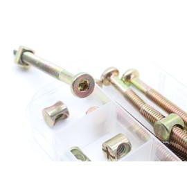 binifiMux 10-Pack M6-1.0 x 70mm Hex Socket Head Cap Crib Baby Bed Bolt and Barrel Nuts, Crib Screws