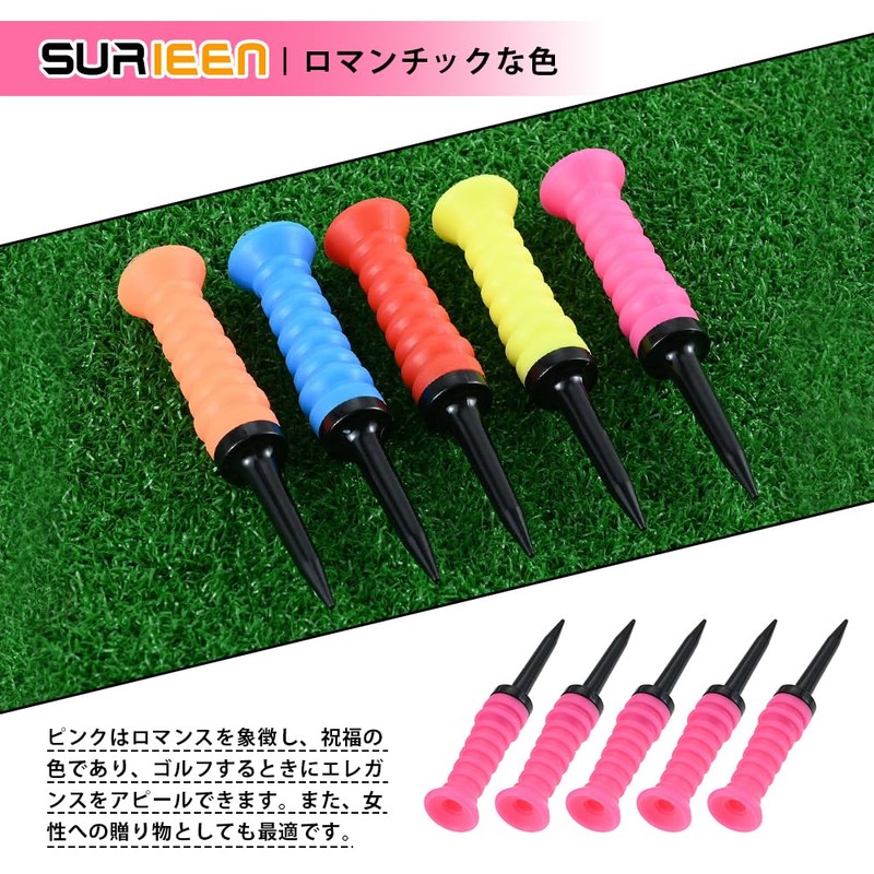 SURIEEN Golf Tee, Long Tee, 3.3 inches (83 mm), Set