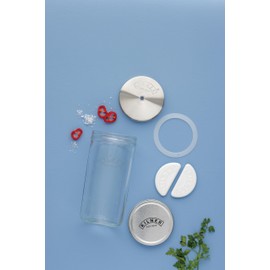 Kilner Fermentation Set / 1 Litre Jar with Fermentation Lid / Easy Preservation of Vegetables / Fermenting Starter Set / Preserving Vegetables such as Sauerkraut and Kimchi / Preserving Jar 1 L
