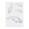 4 x 'Crocodile' Temporary Tattoos - Water Resistant, Skin-Safe, Non-Toxic