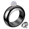 Qingo Flask Bracelet Bangle Flask Creative Stainless 304 Steeland Hip Flask Funnel Set For Women 3.5 oz (Black With Rhinestones Lid)