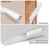 Diamosteel White Knife Set, 13 Pieces Knife Block Set with