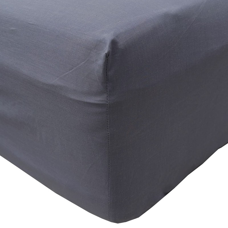 HOMELY IDEAS 200TC Egyptian Cotton Fitted Sheet 40CM/16 Inches Premiun
