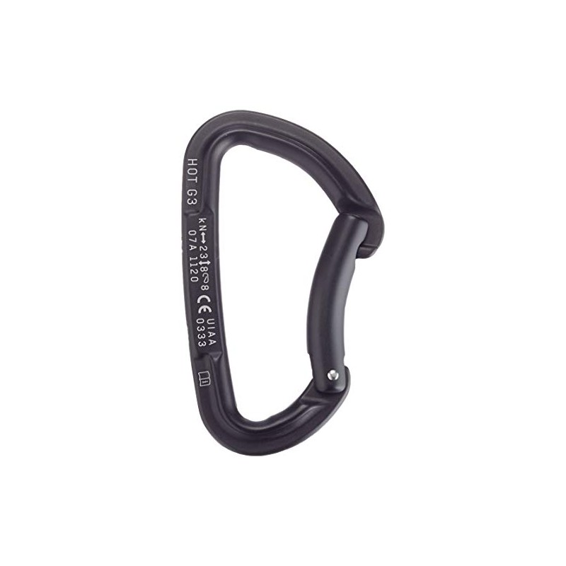 SALEWA HOT G3 BENT CARABINER, Black