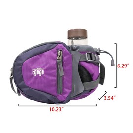 EGOGO Travel Sport Waist Pack Fanny Pack Hiking Bum Bag with Water Bottle Holder S2209 (Purple)