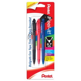 Pentel BX417BP3-M Bolígrafo Rt Feel-It 0.7 mm BP 3 piezas Color ABC