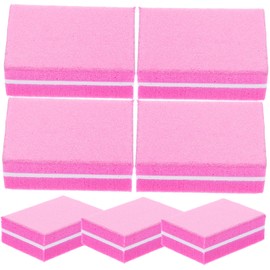 Baluue 100pcs Dual-sided Nail File Block Compact Fingernail Sanding Buffers for Manicure Pedicure Lightweight Portable Nail Art Tools