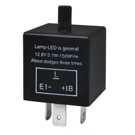 CF-14 Led Flasher Relay, 3 Pins Adjustable Turn Signal Relay CF14 - Flasher Relay for Led Lights Hyper Blink Flash Resolve Rapid Quick Flash Issue