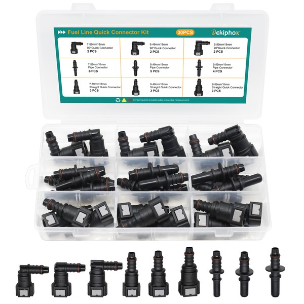 30pcs Fuel Line Repair Kit, Assorted Fuel Line Quick Connectors