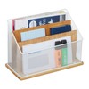 Relaxdays Document Holder, Letter Stand, 3 Compartments, HBT 20 x
