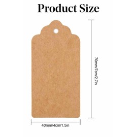 Brown Price Tags with String | Kraft Luggage Tags | Craft Labels | Paper Gift Labels | 100 Pcs 7 X 4 Cm with Jute String DIY for Wedding Gifts
