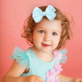 Zolyco 4.5 Inches Unique Hair Bows for Women Girls Thick Ribbon Boutique Alligator Clips Hair Accessories for Older Kids Children Young Girls 2 Pcs