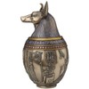Rare Egyptian Anubis Dog Memorial Urn Canopic Jar