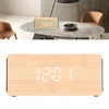 Digital Wooden Alarm Clock LED Smart Bluetooth Speaker 15W Wireless