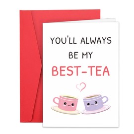 Best Friend Birthday Card with Envelope - Bestie Gifts for Women, Best Friend Greeting Card for Woman, Friendship Gifts for Women, Bestie Birthday Gifts for Women, Valentines Day Gifts for Besties