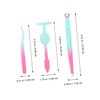 OHPHCALL 1set Portable Eyebrow Tweezers Kit Grip Tweezers for Lash