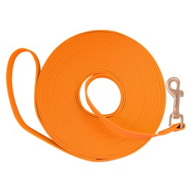 Robust and weatherproof training lead for dogs practical and (orange, 15 m)