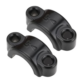 Create idea Pack of 2 M6 Brake Lever Clamp Aluminium Clutch Master Cylinder Clamp Bracket Cover Mounting Seat Suitable for 22 mm Dirt Bike Electric Bicycle Handlebar Black