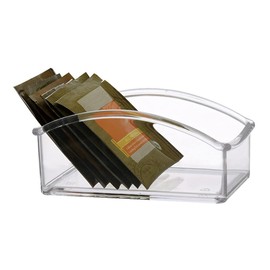 Sizikato Clear Acrylic Sugar Packet Holder Tea Bag Bowl, 4.8 Inches